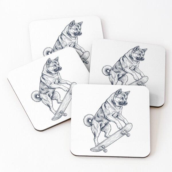 Item preview, Vintage Akita Skateboarding Skate Dog Dad Lover designed and sold by DoodleTortle.
