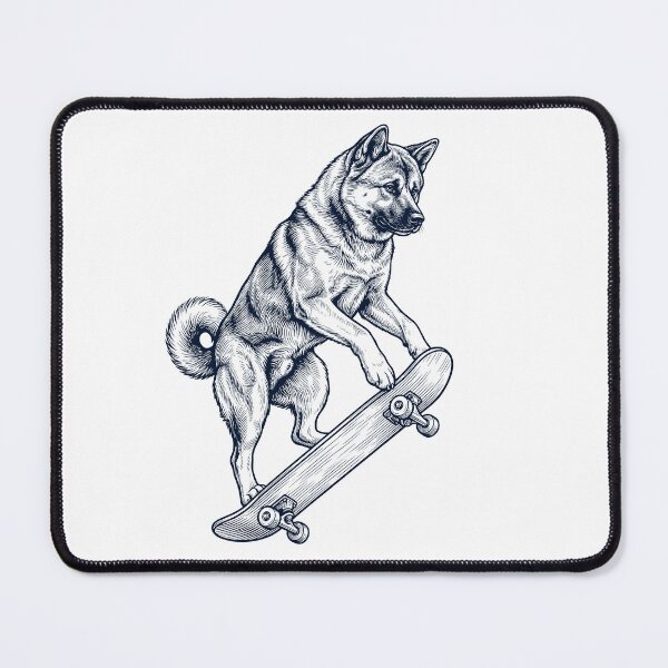 Item preview, Vintage Akita Skateboarding Skate Dog Dad Lover designed and sold by DoodleTortle.