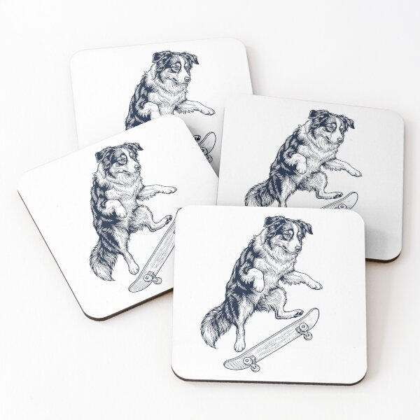 Item preview, Vintage Australian Shepherd Skateboarding Skate Dog Dad Lover designed and sold by DoodleTortle.