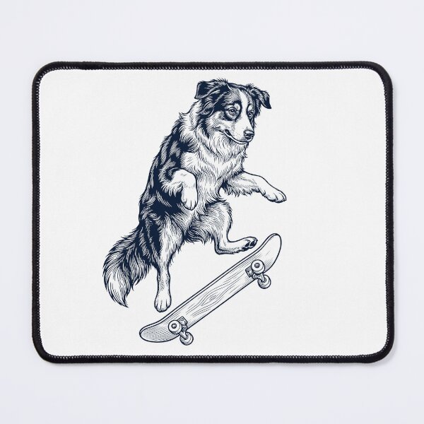 Item preview, Vintage Australian Shepherd Skateboarding Skate Dog Dad Lover designed and sold by DoodleTortle.