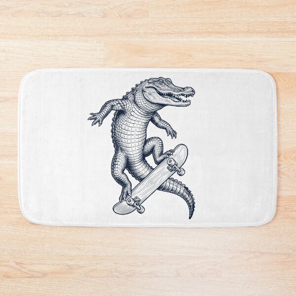 Item preview, Vintage Alligator Skateboarding Skate Animal Lover designed and sold by DoodleTortle.
