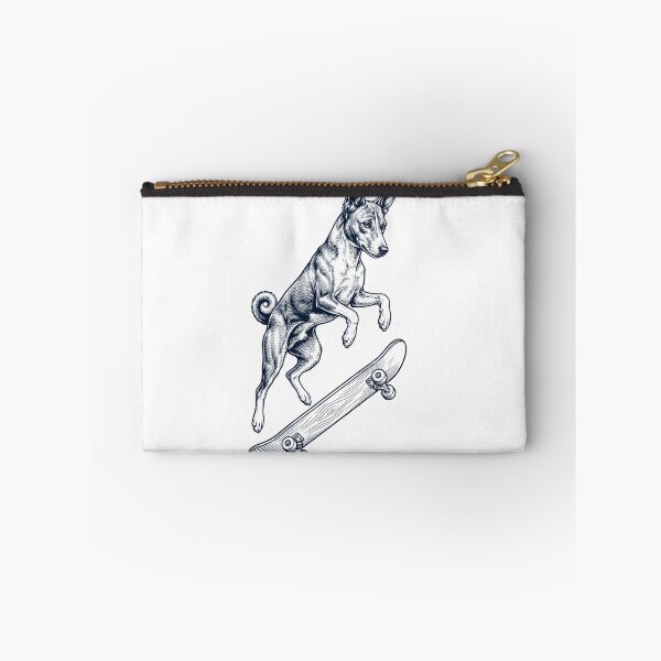 Item preview, Vintage Basenji Skateboarding Skate Dog Dad Lover designed and sold by DoodleTortle.