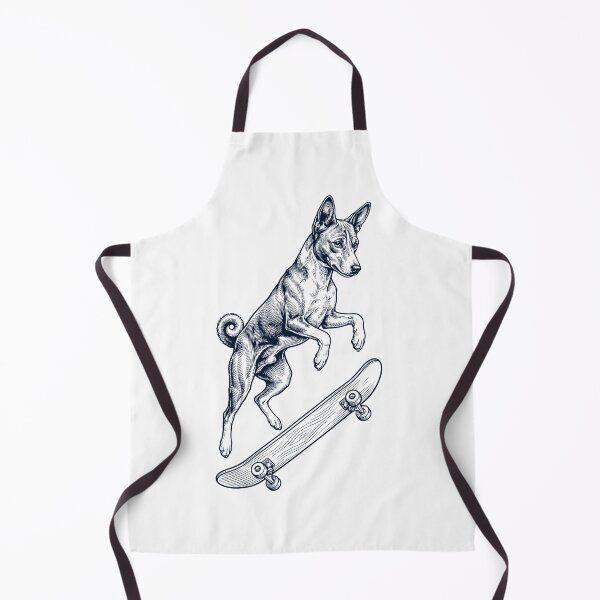 Item preview, Vintage Basenji Skateboarding Skate Dog Dad Lover designed and sold by DoodleTortle.