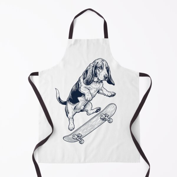 Item preview, Vintage Basset Hound Skateboarding Skate Dog Dad Lover designed and sold by DoodleTortle.