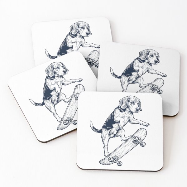 Item preview, Vintage Beagle Skateboarding Skate Dog Dad Lover designed and sold by DoodleTortle.