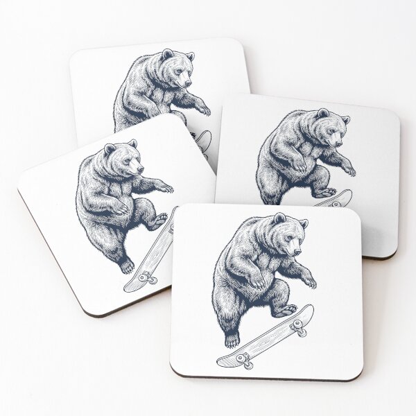 Item preview, Vintage Bear Skateboarding Skate Animal Lover designed and sold by DoodleTortle.