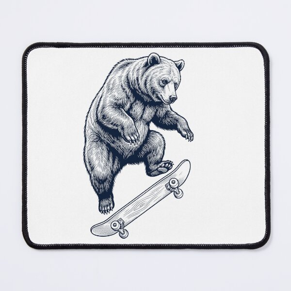 Item preview, Vintage Bear Skateboarding Skate Animal Lover designed and sold by DoodleTortle.