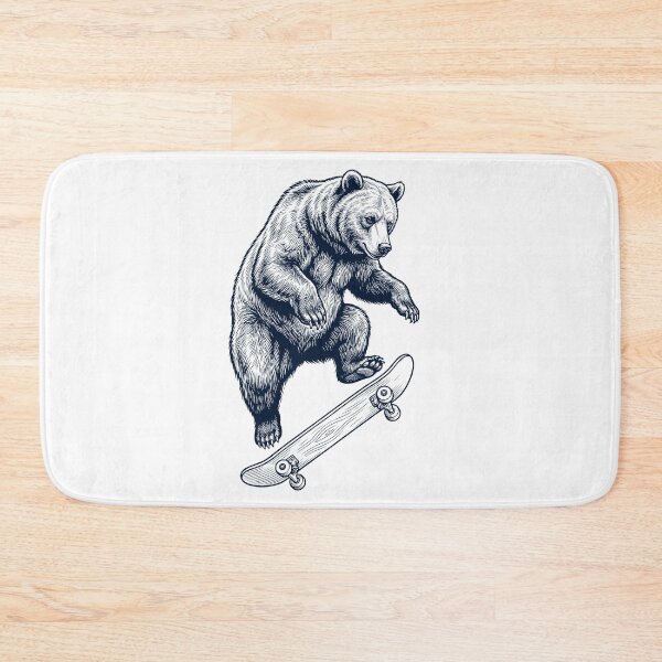 Item preview, Vintage Bear Skateboarding Skate Animal Lover designed and sold by DoodleTortle.
