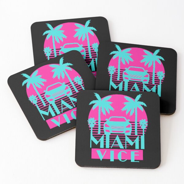Item preview, Vintage Sunset Miami Vice Palm trees and car designed and sold by mizam.