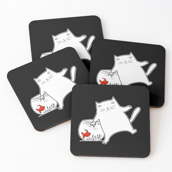 Item preview, Cat and a fish designed and sold by eri-morie.