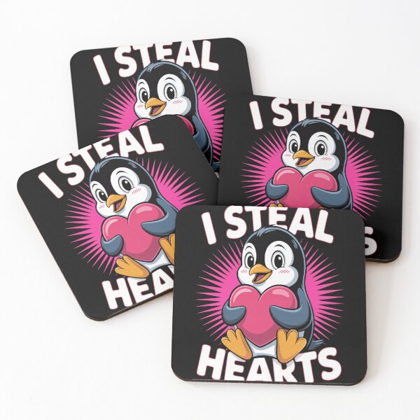 Item preview, I Steal Hearts Cute Kawaii Penguin  designed and sold by TeamLequid.
