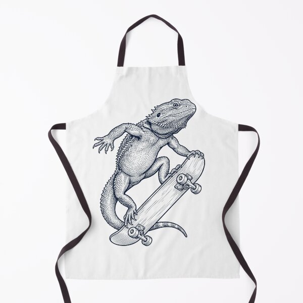 Item preview, Vintage Bearded Dragon Skateboarding Skate Animal Lover designed and sold by DoodleTortle.