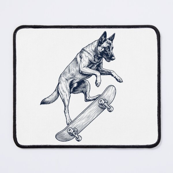 Item preview, Vintage Belgian Malinois Skateboarding Skate Dog Dad Lover designed and sold by DoodleTortle.
