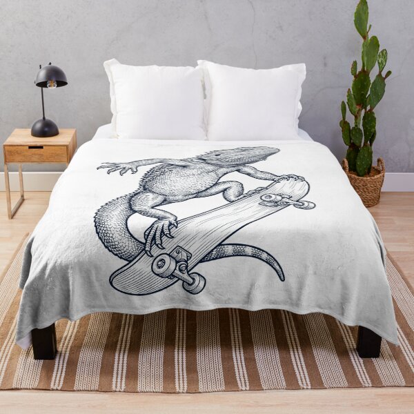 Item preview, Vintage Bearded Dragon Skateboarding Skate Animal Lover designed and sold by DoodleTortle.