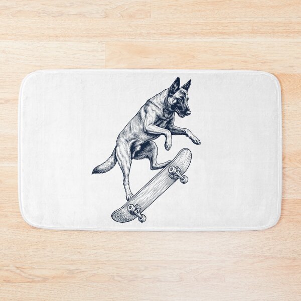 Item preview, Vintage Belgian Malinois Skateboarding Skate Dog Dad Lover designed and sold by DoodleTortle.