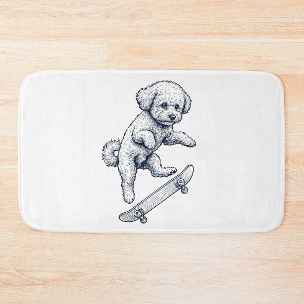 Item preview, Vintage Bichon Frise Skateboarding Skate Dog Dad Lover designed and sold by DoodleTortle.