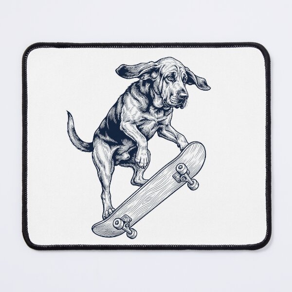 Item preview, Vintage Bloodhound Skateboarding Skate Dog Dad Lover designed and sold by DoodleTortle.