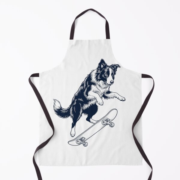 Item preview, Vintage Border Collie Skateboarding Skate Dog Dad Lover designed and sold by DoodleTortle.