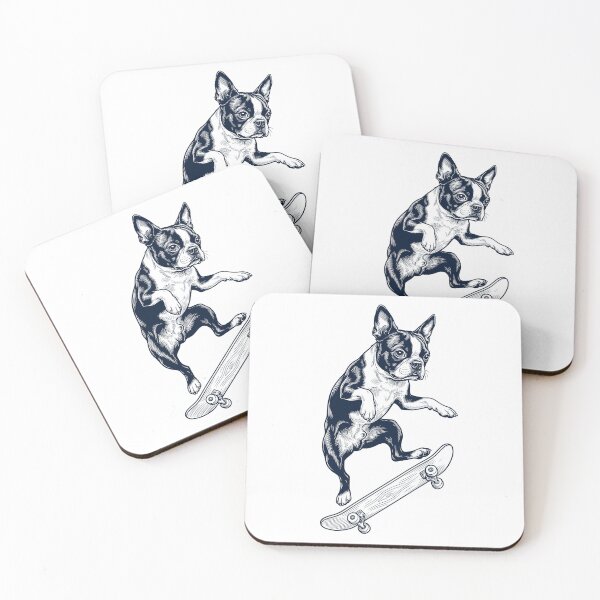 Item preview, Vintage Boston Terrier Skateboarding Skate Dog Dad Lover designed and sold by DoodleTortle.