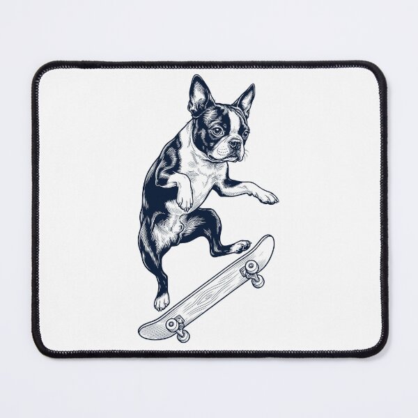 Item preview, Vintage Boston Terrier Skateboarding Skate Dog Dad Lover designed and sold by DoodleTortle.