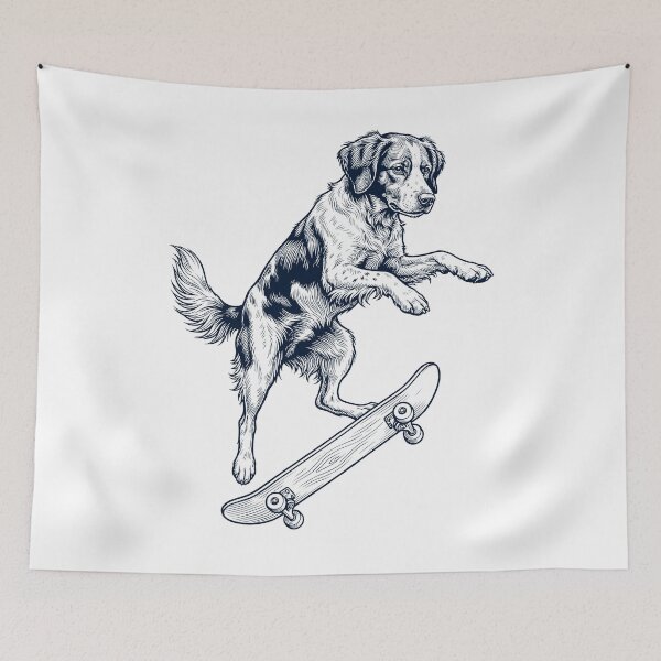 Item preview, Vintage Brittany Skateboarding Skate Dog Dad Lover designed and sold by DoodleTortle.