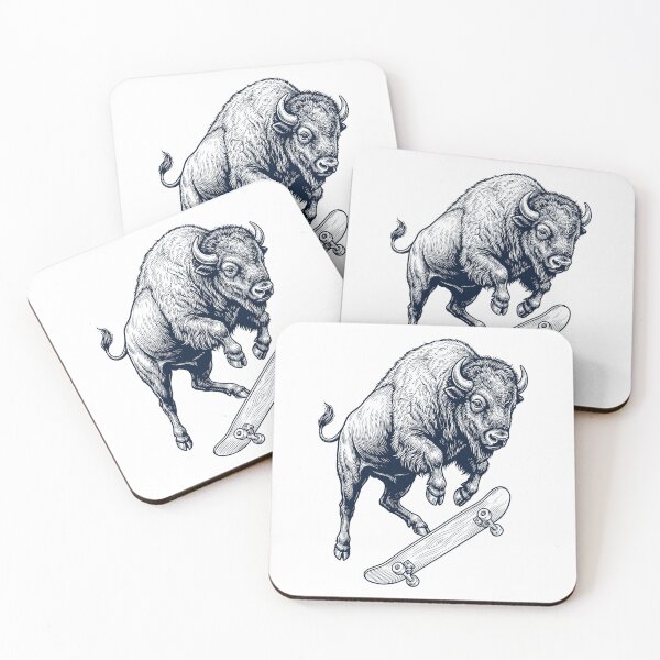 Item preview, Vintage Buffalo Skateboarding Skate Animal Lover designed and sold by DoodleTortle.