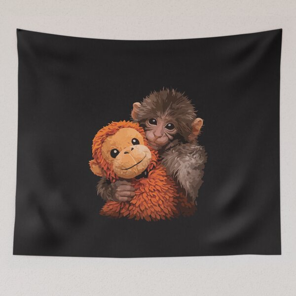 Item preview, Baby Monkey Punch Selfie Funny Meme Chaotic Animal Humor Viral Design designed and sold by kiralynstration.