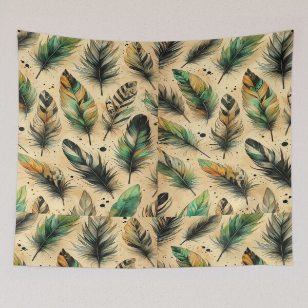 Item preview, Vibrant colorful feather design designed and sold by NivyasArtistry.
