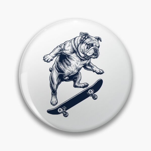 Item preview, Vintage Bulldog Skateboarding Skate Dog Dad Lover designed and sold by DoodleTortle.