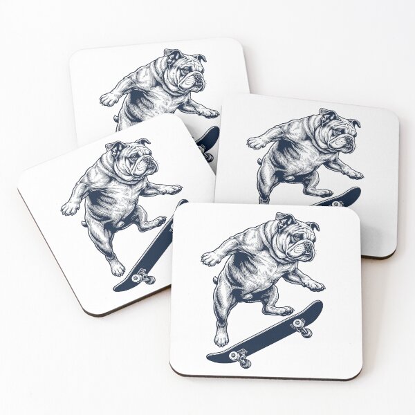 Item preview, Vintage Bulldog Skateboarding Skate Dog Dad Lover designed and sold by DoodleTortle.