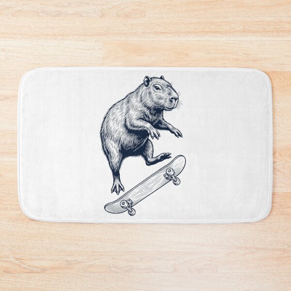 Item preview, Vintage Capybara Skateboarding Skate Animal Lover designed and sold by DoodleTortle.