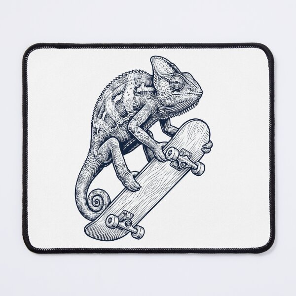 Item preview, Vintage Chameleon Skateboarding Skate Animal Lover designed and sold by DoodleTortle.