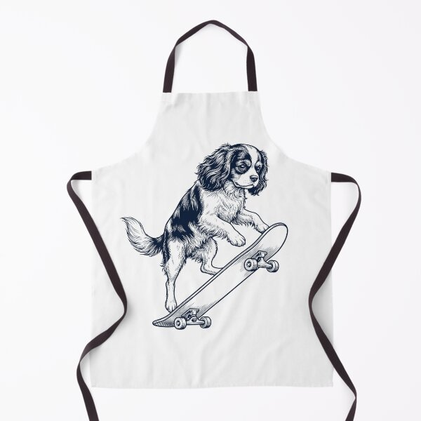 Item preview, Vintage Cavalier King Charles Spaniel Skateboarding Skate Dog Dad Lover designed and sold by DoodleTortle.