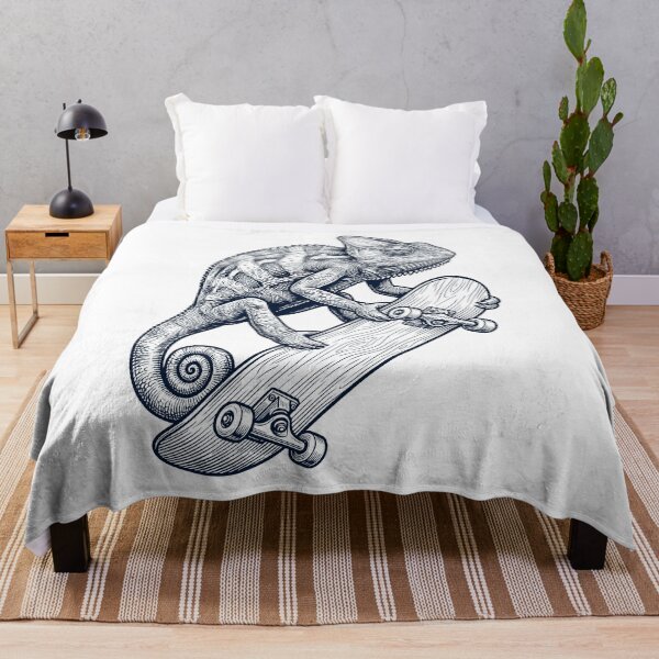 Item preview, Vintage Chameleon Skateboarding Skate Animal Lover designed and sold by DoodleTortle.