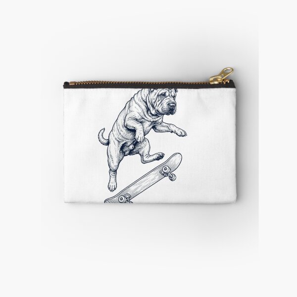 Item preview, Vintage Chinese Shar Pei Skateboarding Skate Dog Dad Lover designed and sold by DoodleTortle.