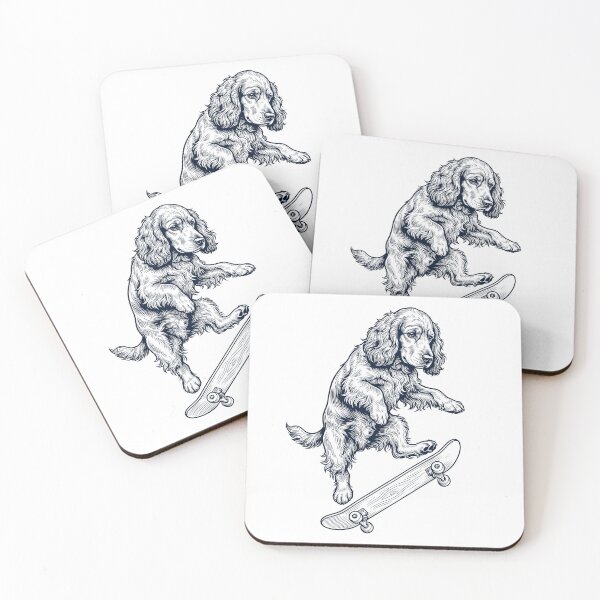 Item preview, Vintage Cocker Spaniel Skateboarding Skate Dog Dad Lover designed and sold by DoodleTortle.