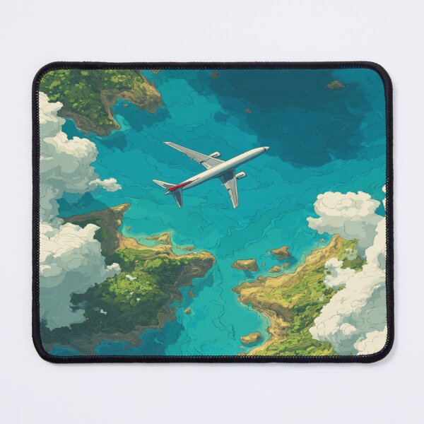 Item preview, Airplane Tropical Island Aerial Travel View designed and sold by NicolasGlowArt.