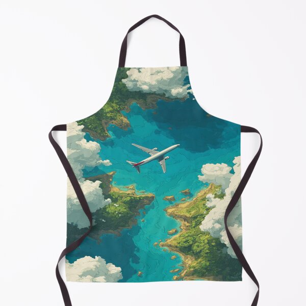 Item preview, Airplane Tropical Island Aerial Travel View designed and sold by NicolasGlowArt.