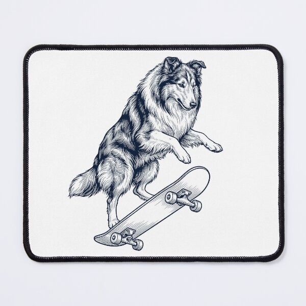 Item preview, Vintage Collie Skateboarding Skate Dog Dad Lover designed and sold by DoodleTortle.