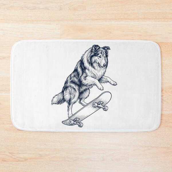 Item preview, Vintage Collie Skateboarding Skate Dog Dad Lover designed and sold by DoodleTortle.