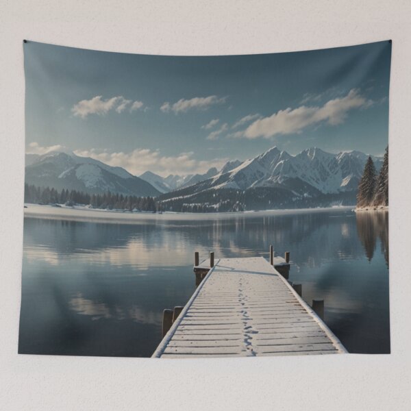 Item preview, Winter silence over the Alpine lake designed and sold by Izabela Włodarczyk.