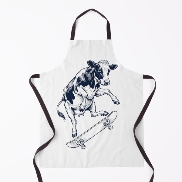 Item preview, Vintage Cow Skateboarding Skate Animal Lover designed and sold by DoodleTortle.