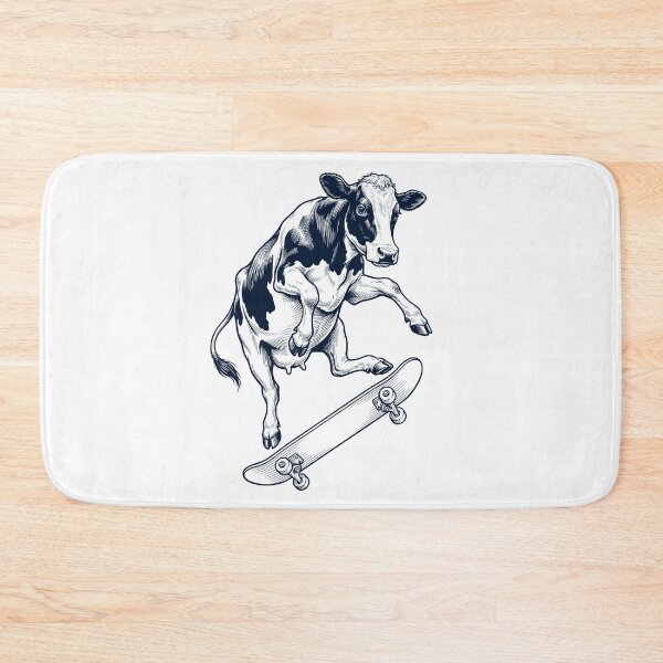 Item preview, Vintage Cow Skateboarding Skate Animal Lover designed and sold by DoodleTortle.