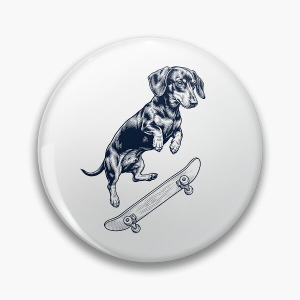Item preview, Vintage Dachshund Skateboarding Skate Dog Dad Lover designed and sold by DoodleTortle.