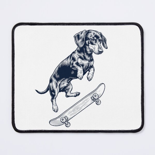 Item preview, Vintage Dachshund Skateboarding Skate Dog Dad Lover designed and sold by DoodleTortle.