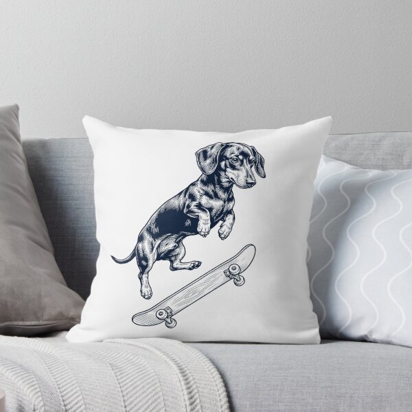 Item preview, Vintage Dachshund Skateboarding Skate Dog Dad Lover designed and sold by DoodleTortle.