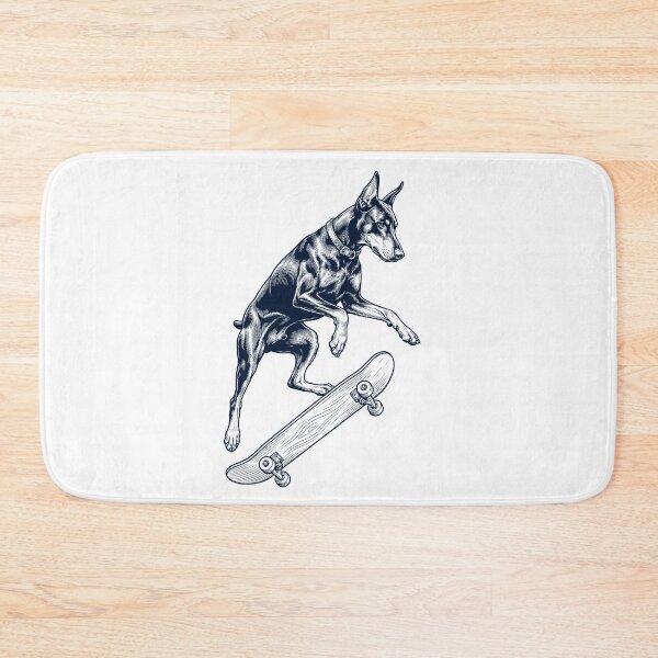 Item preview, Vintage Doberman Pinscher Skateboarding Skate Dog Dad Lover designed and sold by DoodleTortle.