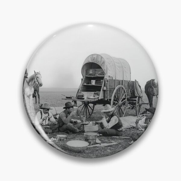 Item preview, Restored Cowboy Chuck Wagon Camp 1905 Western Photo designed and sold by TheSoulOfArt.