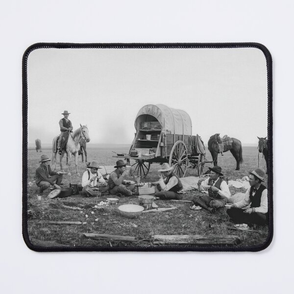 Item preview, Restored Cowboy Chuck Wagon Camp 1905 Western Photo designed and sold by TheSoulOfArt.