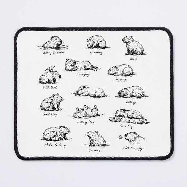 Item preview, 14 Capybaras Illustration designed and sold by YV Designs & Stuff.
